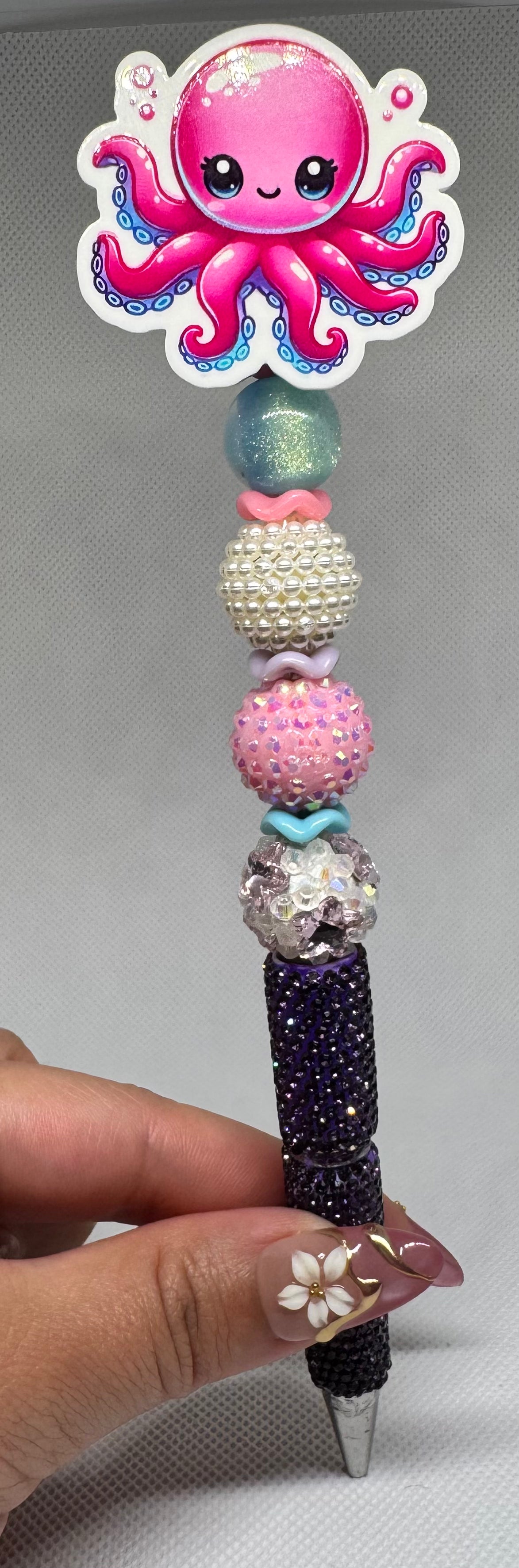 Cute Octopus Beaded Pen
