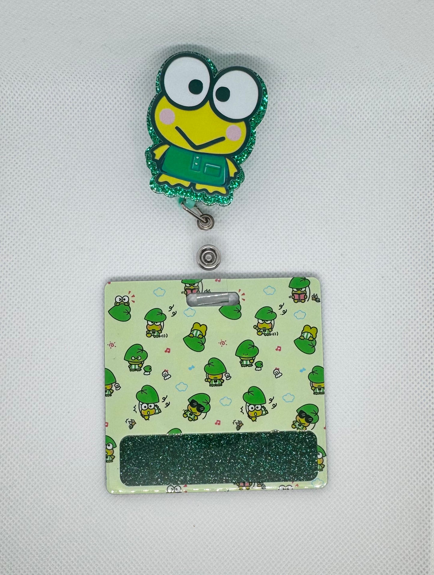 Keroppi Glitter Badge Reel π
