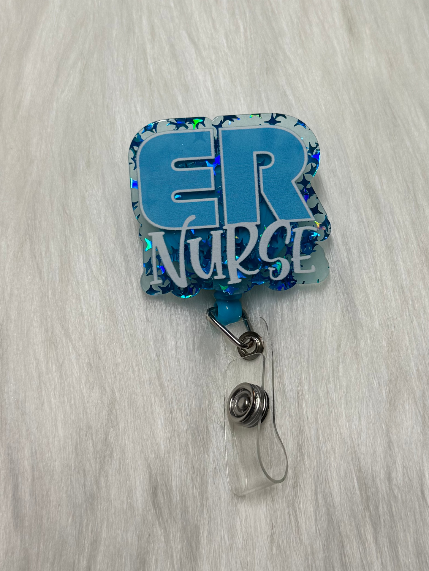 π ER Nurse Glitter Badge Reel