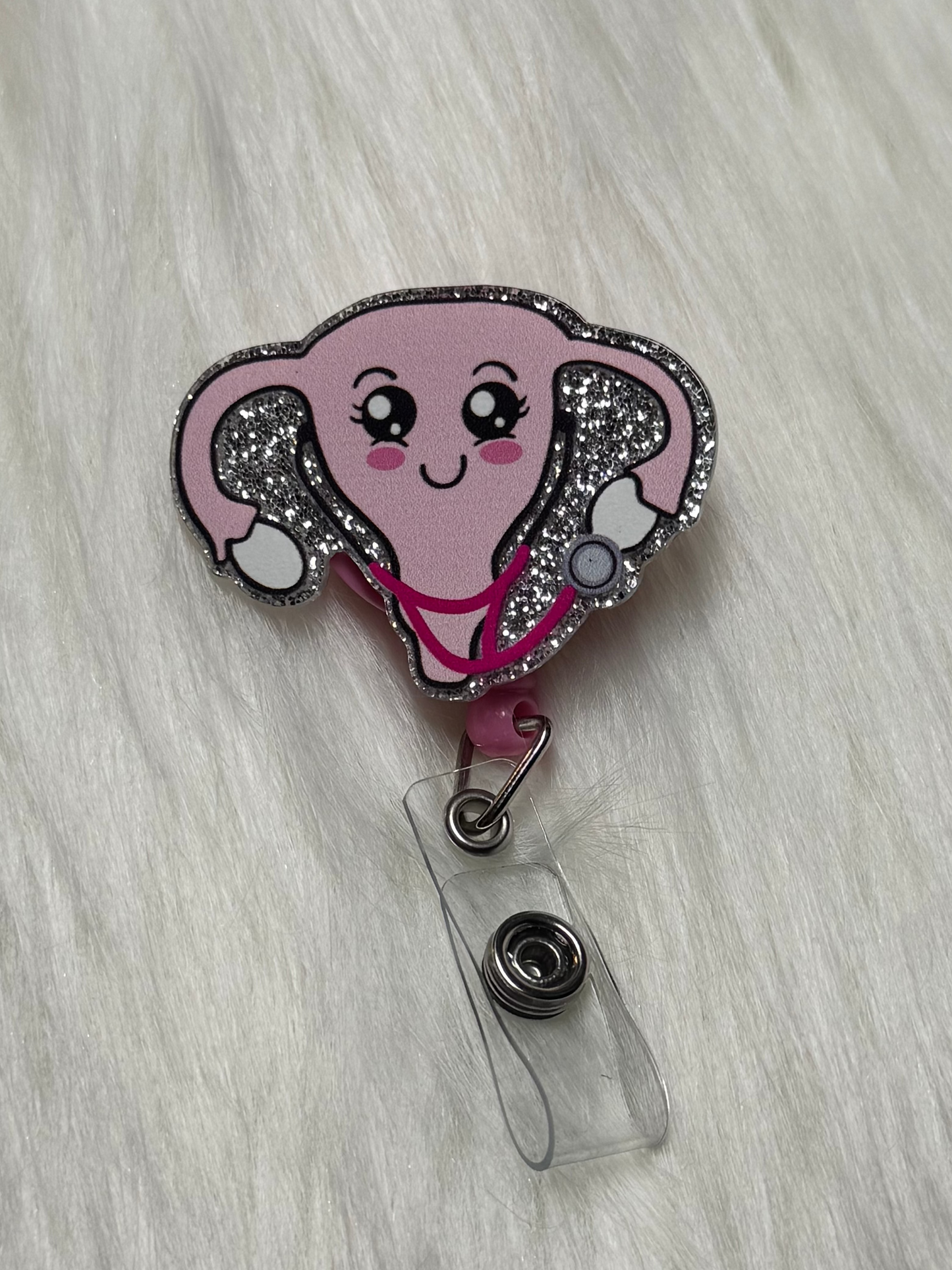 Cute Uterus Badge Reel