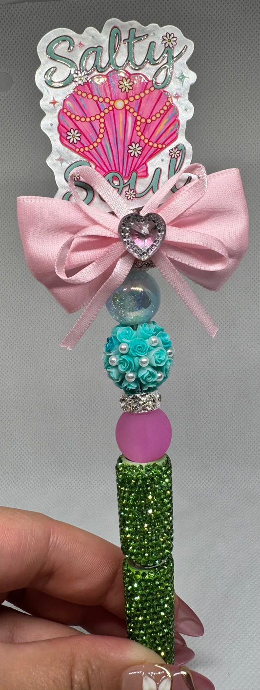 Salty Soul Mermaid Beaded Pen