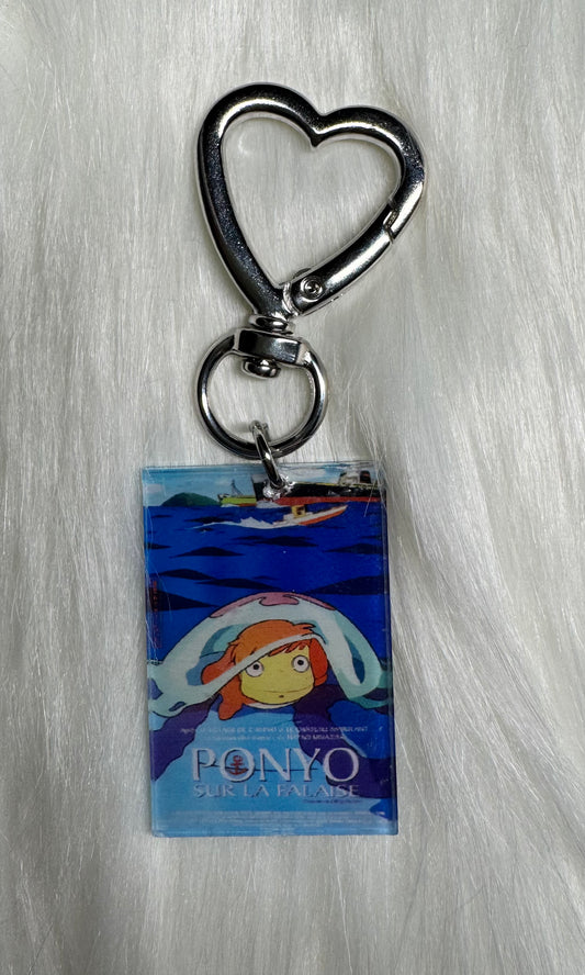 Ponyo Inspired Heart Clasp Keychain 🌊