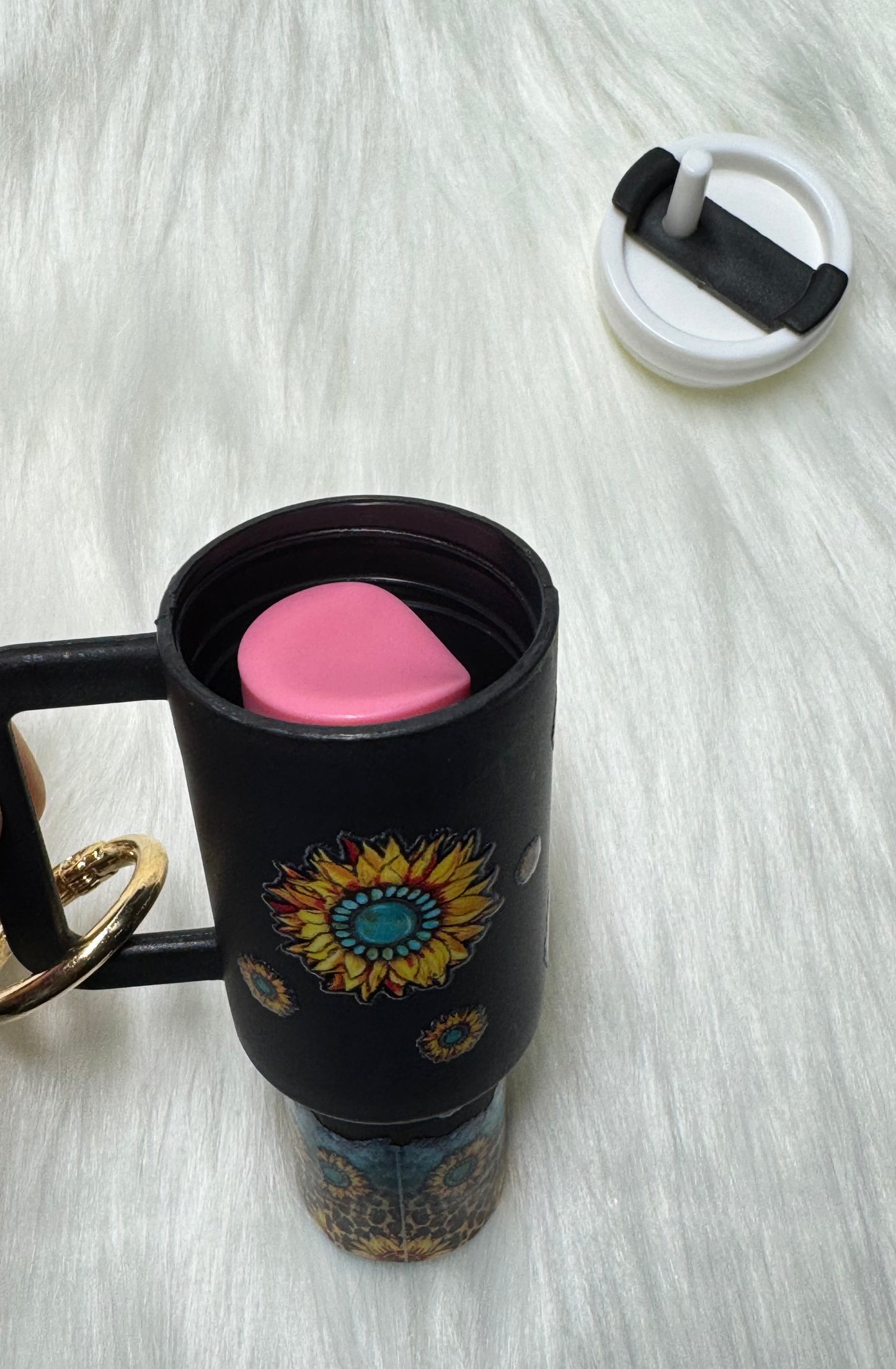 Sunflower Tumbler Charm Keychain 🌻