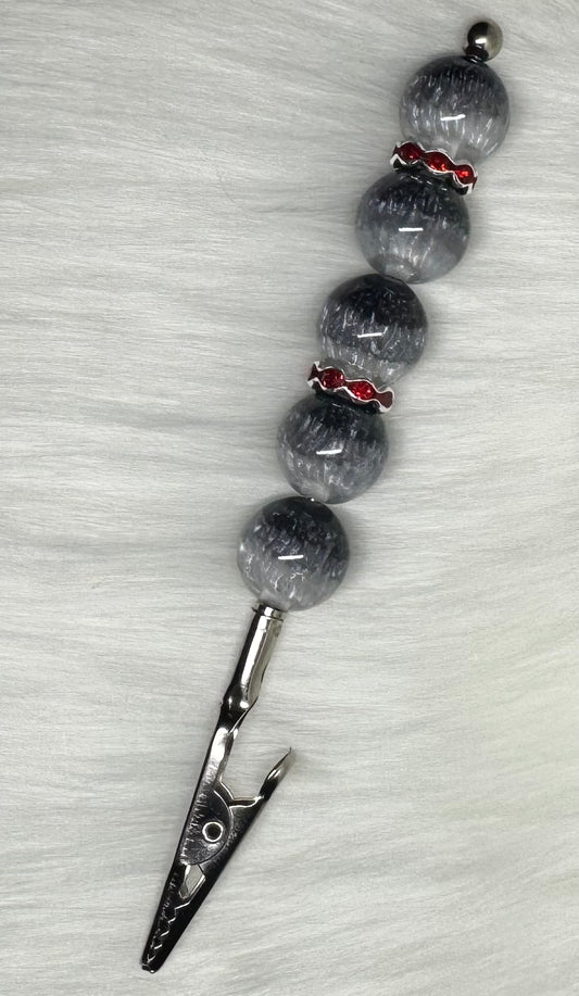 Midnight Ember Beaded Clip ✨