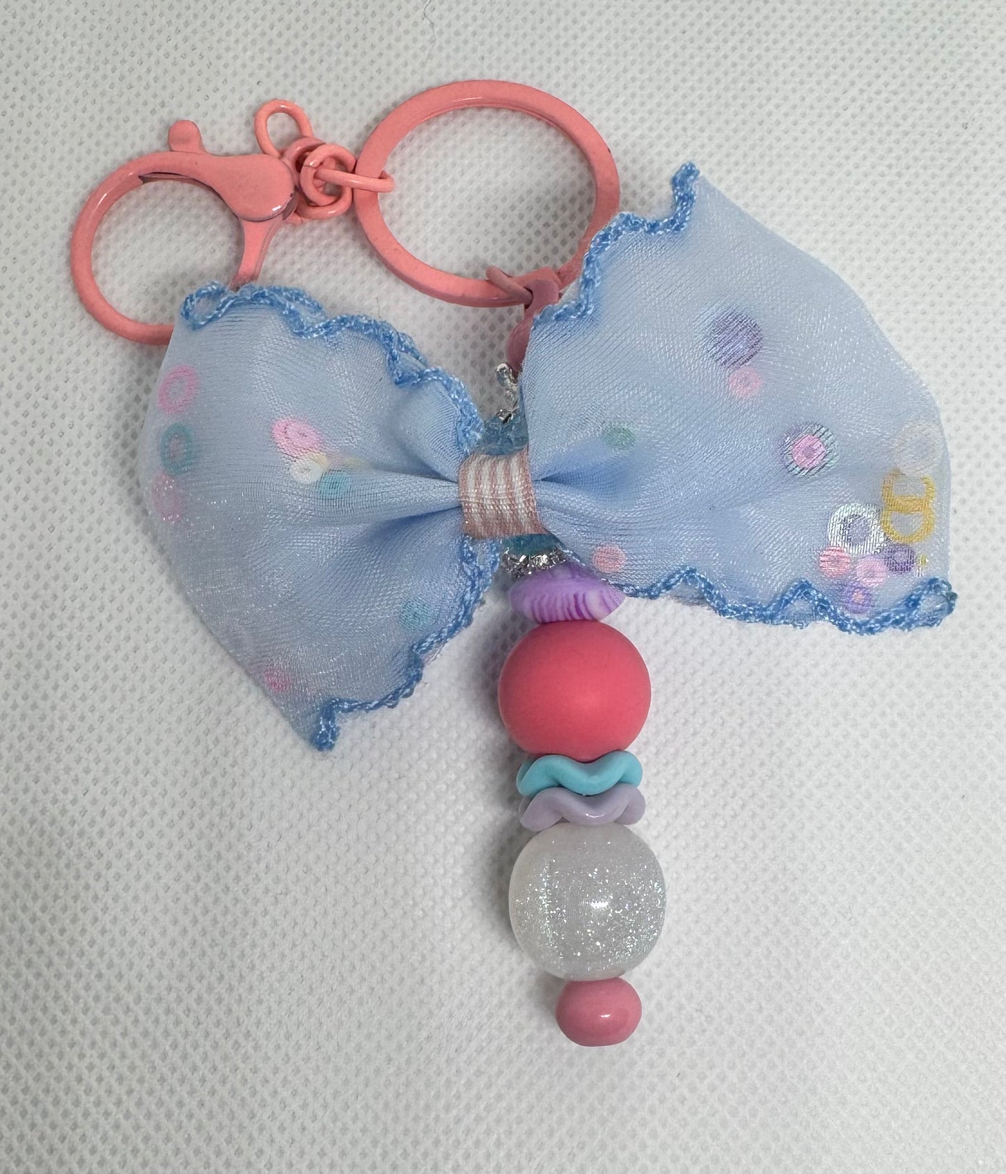 Pastel Princess Bow Keychain