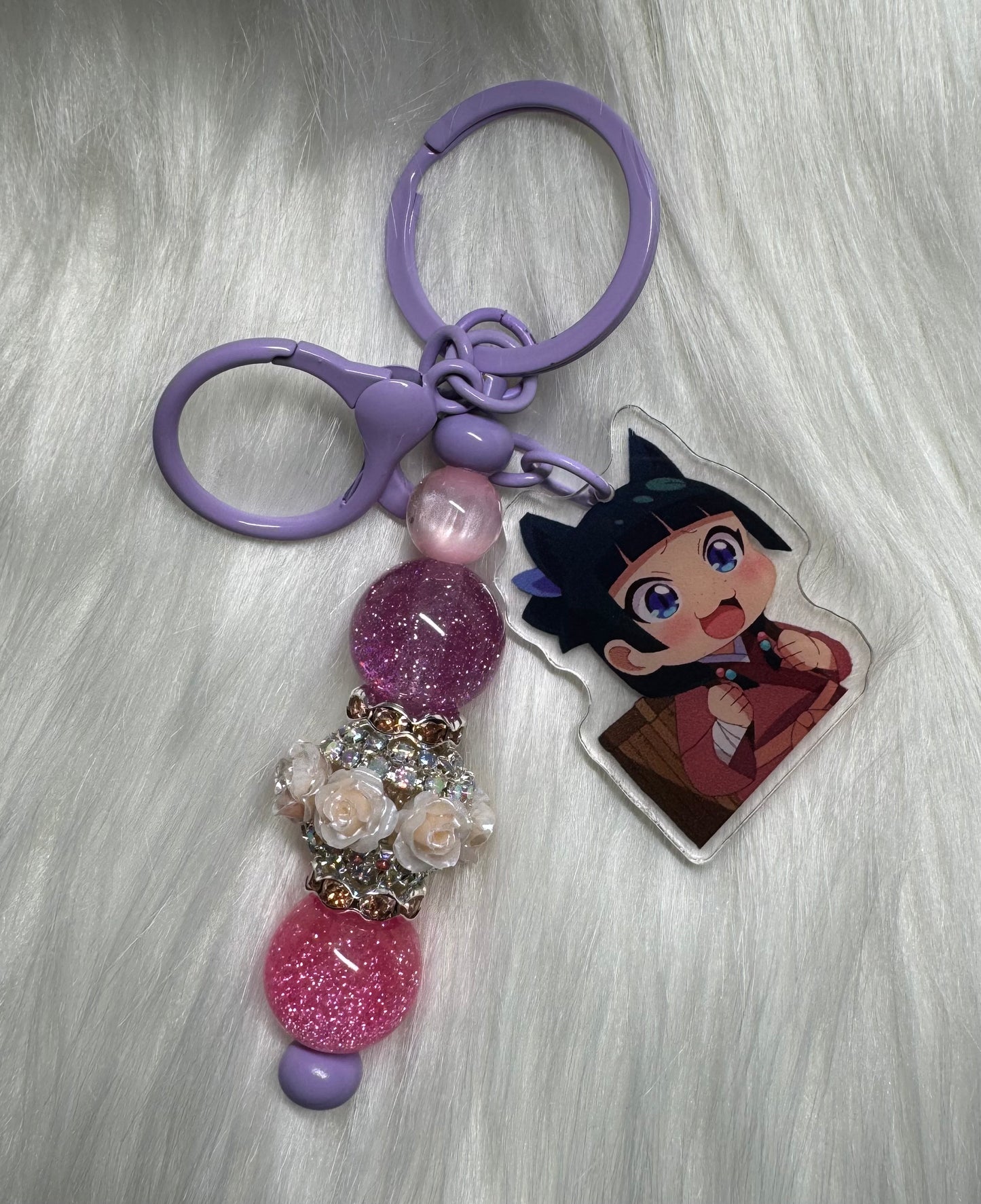 Enchanted Blossom Anime Keychain ✨🌸