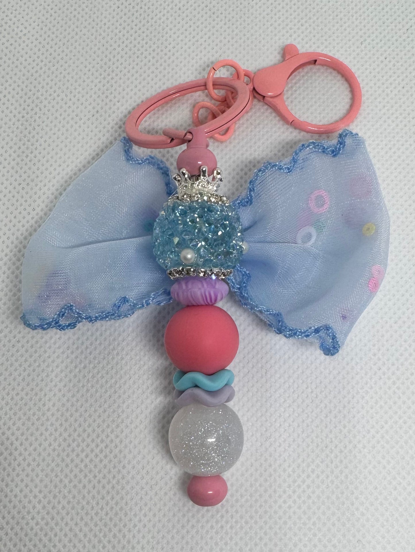 Pastel Princess Bow Keychain