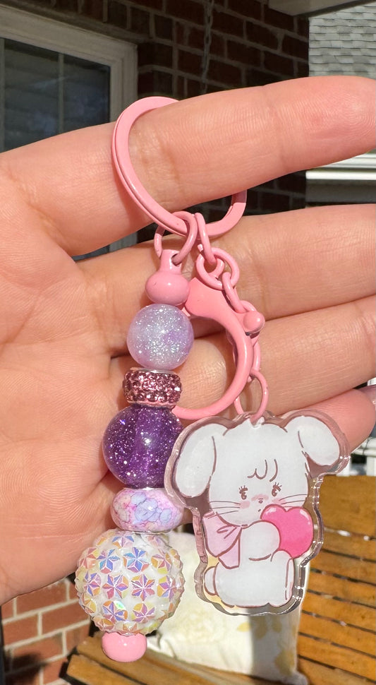 Pastel Bunny Dream Keychain ✨