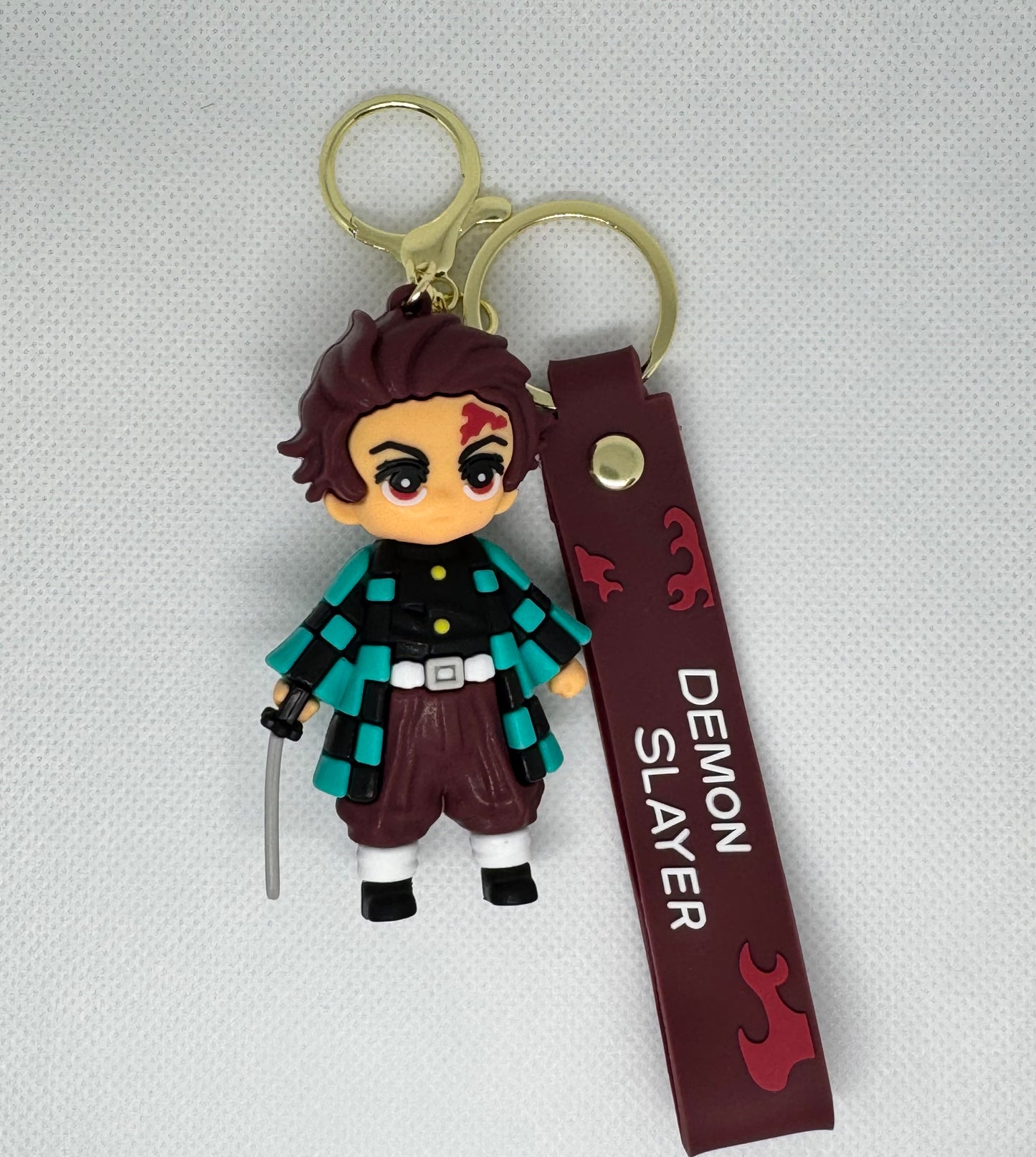 Demon Slayer Tanjiro Inspired Keychain Charm ⚔️
