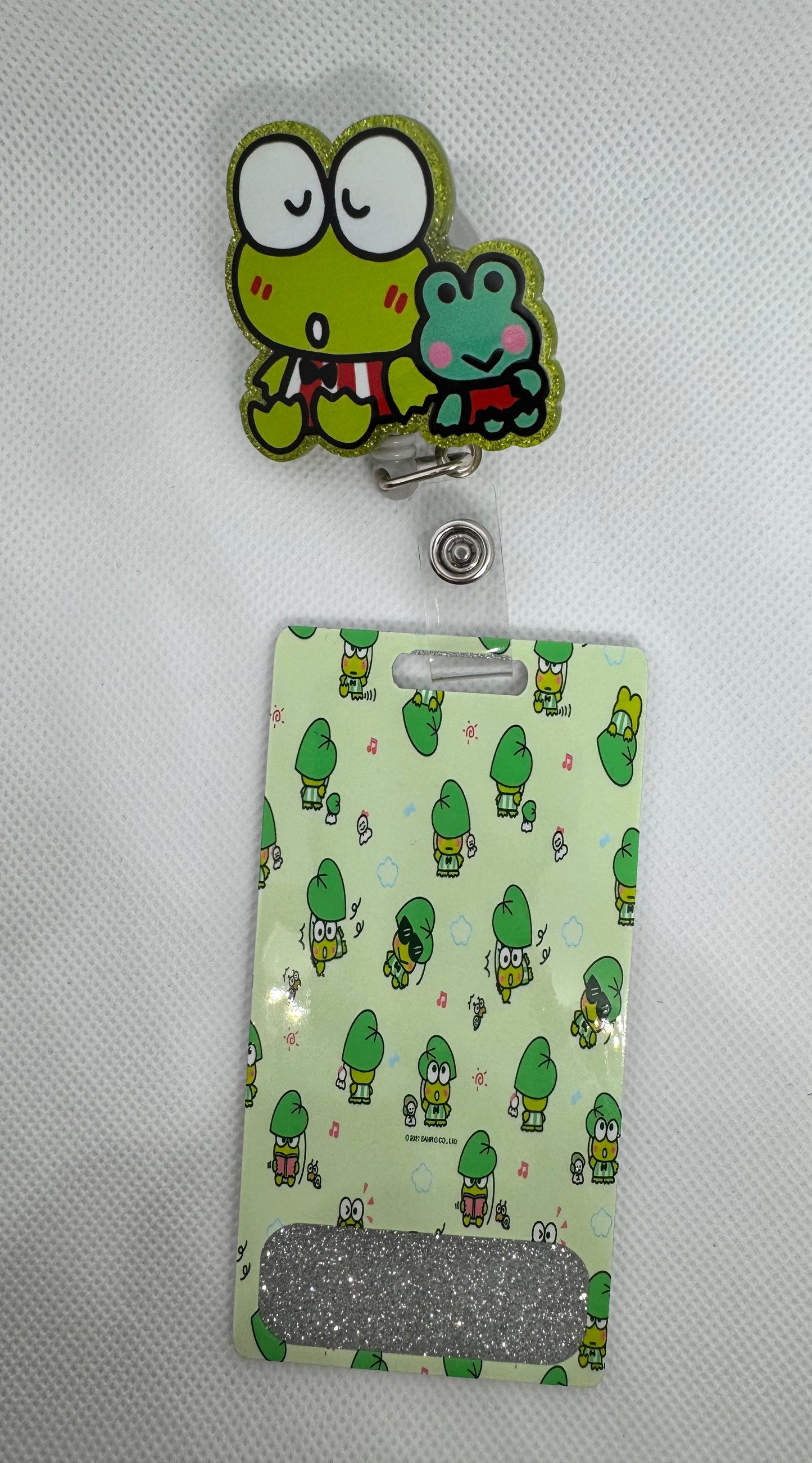Keroppi & Friends Glitter Badge Reel