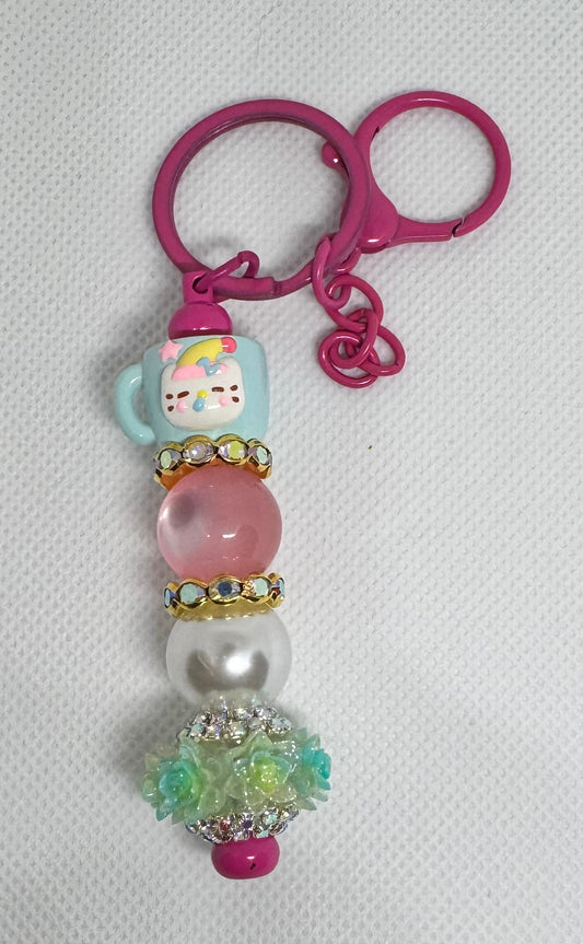 Pastel Coffee Lover Keychain