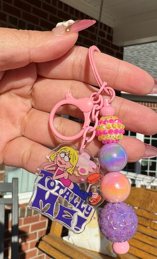 Pastel Cozy Girl Keychain