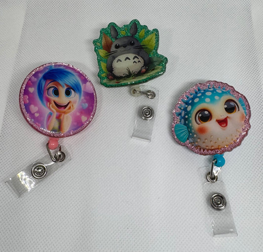 Cute Character Badge Reel Set (3 Pack)