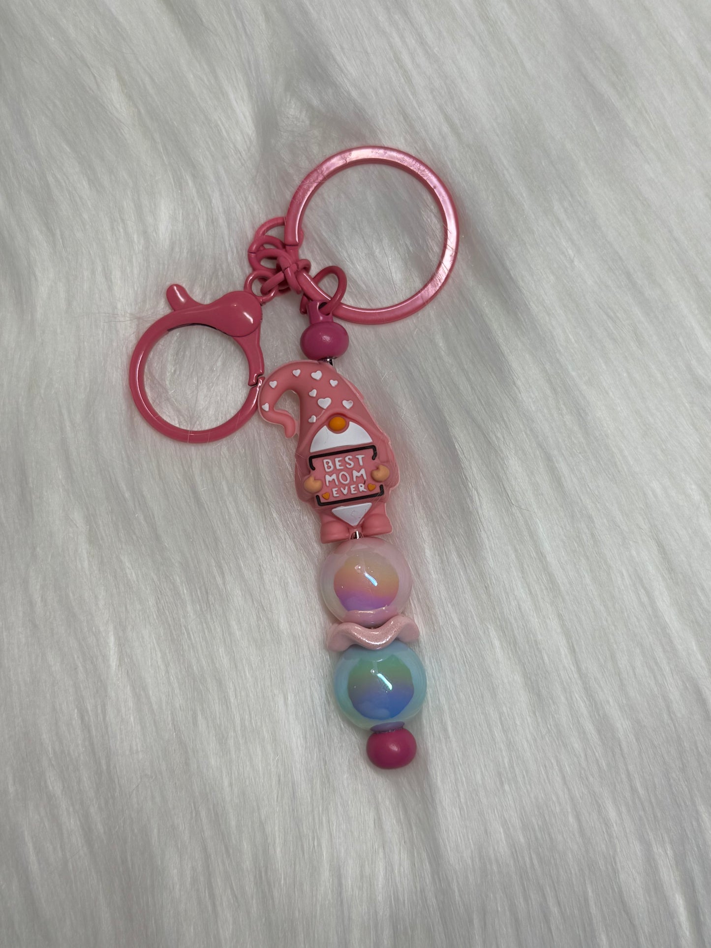 Best Mom Ever Gnome Keychain 🌸
