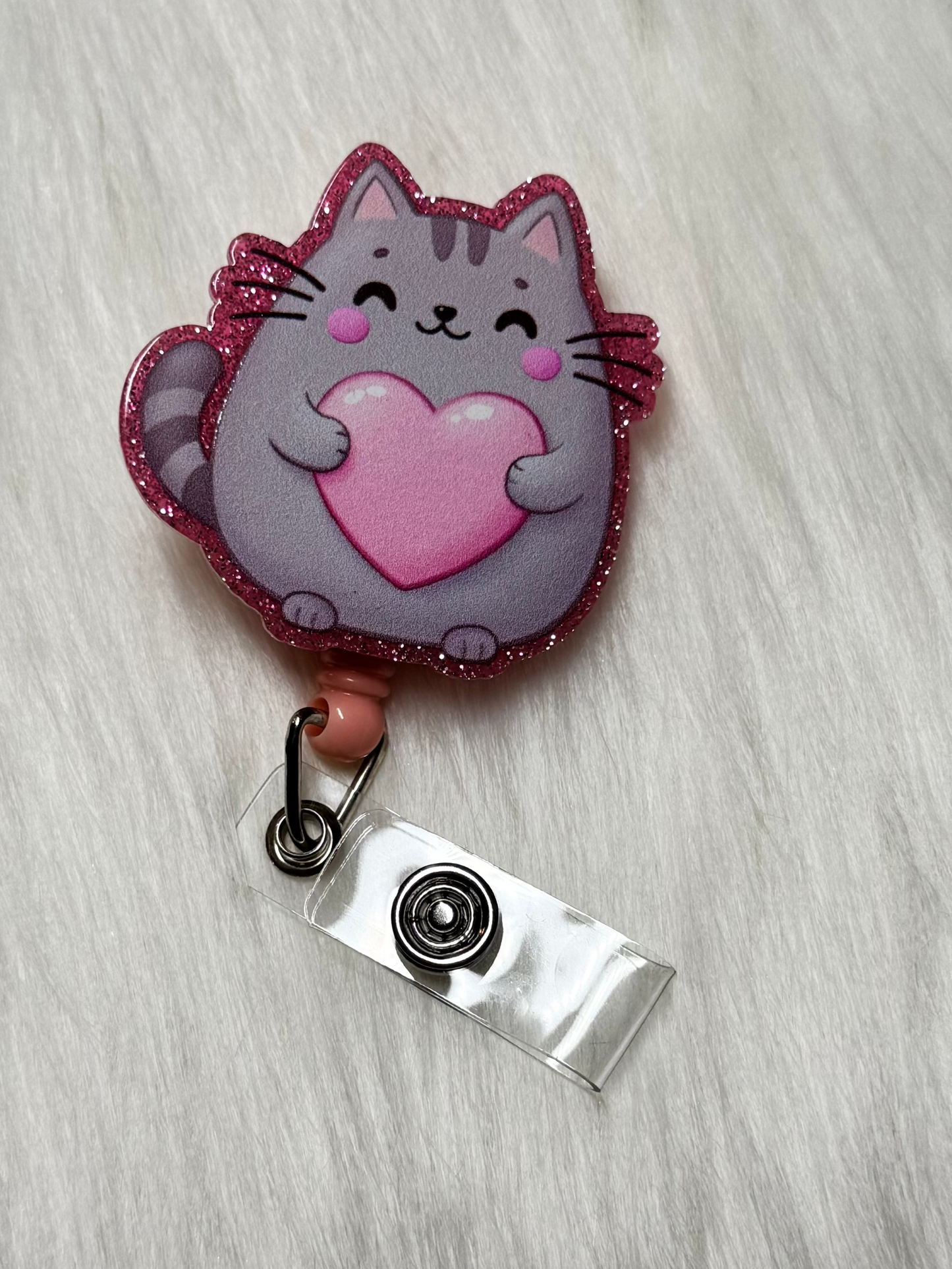 Purr-fect Love Cat Badge Reel 💗