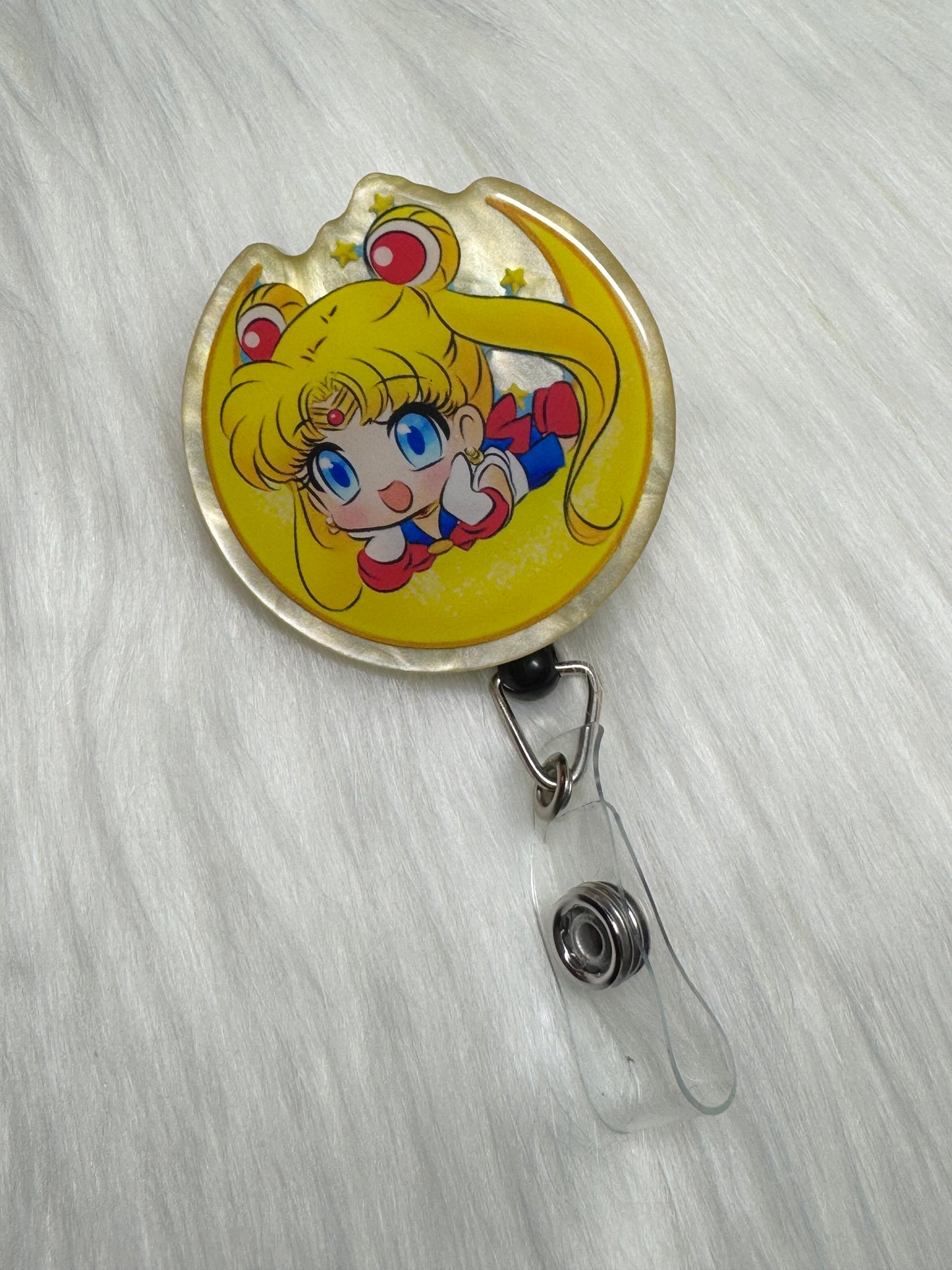 Sailor Moon inspired retractable badge reel! 🌙