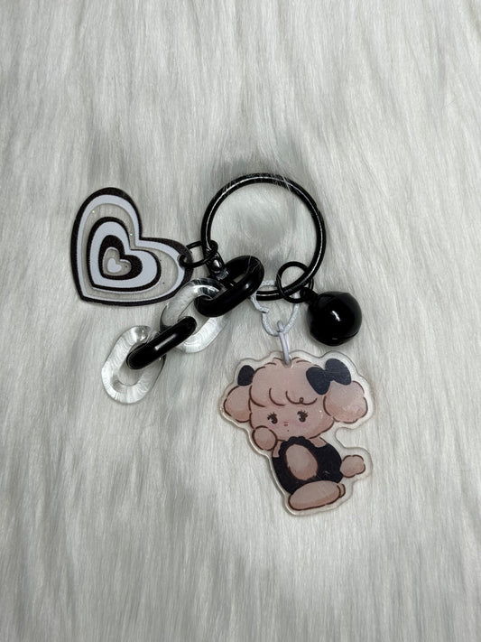 Black & White Dolly Keychain