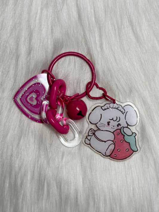Strawberry Sweetheart Keychain