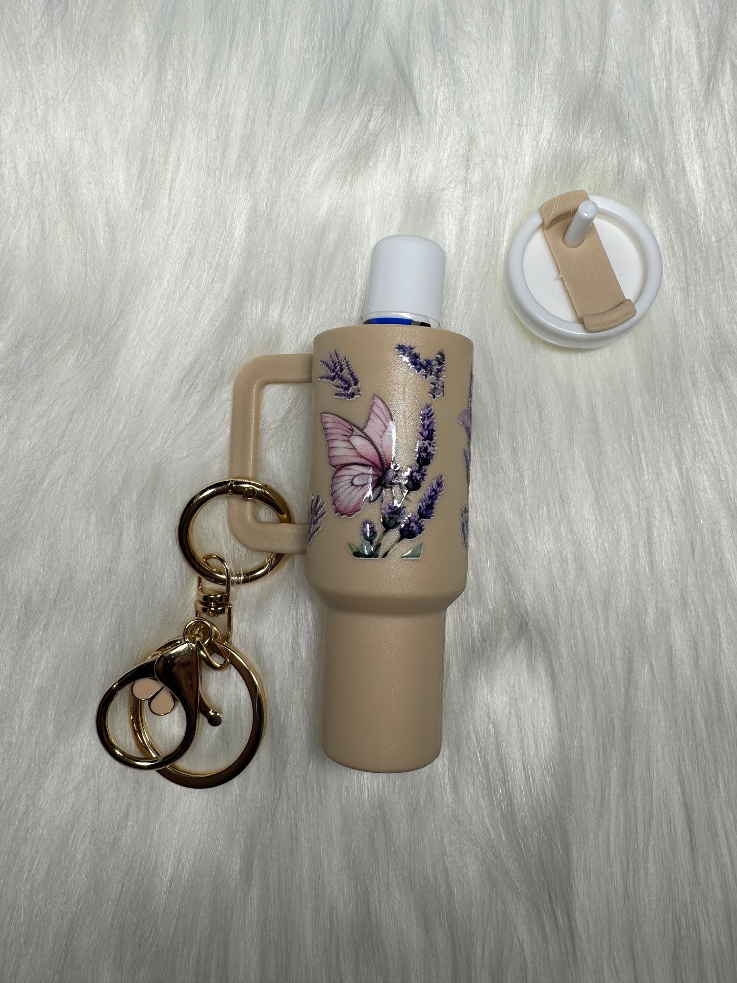 Butterfly Lip Balm Holder Keychain ✨🦋