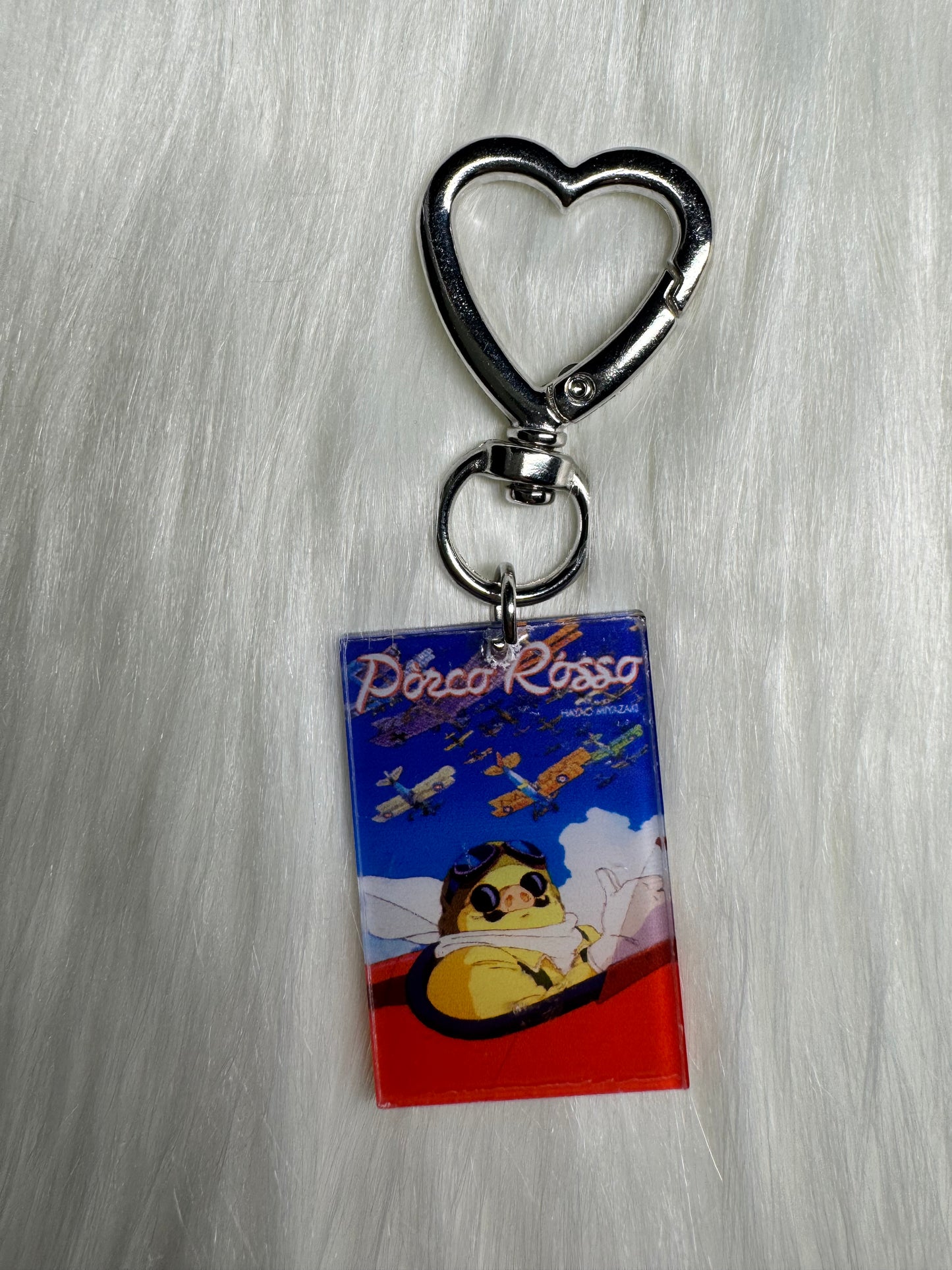 Porco Rosso Inspired Heart Clasp Keychain ✈️