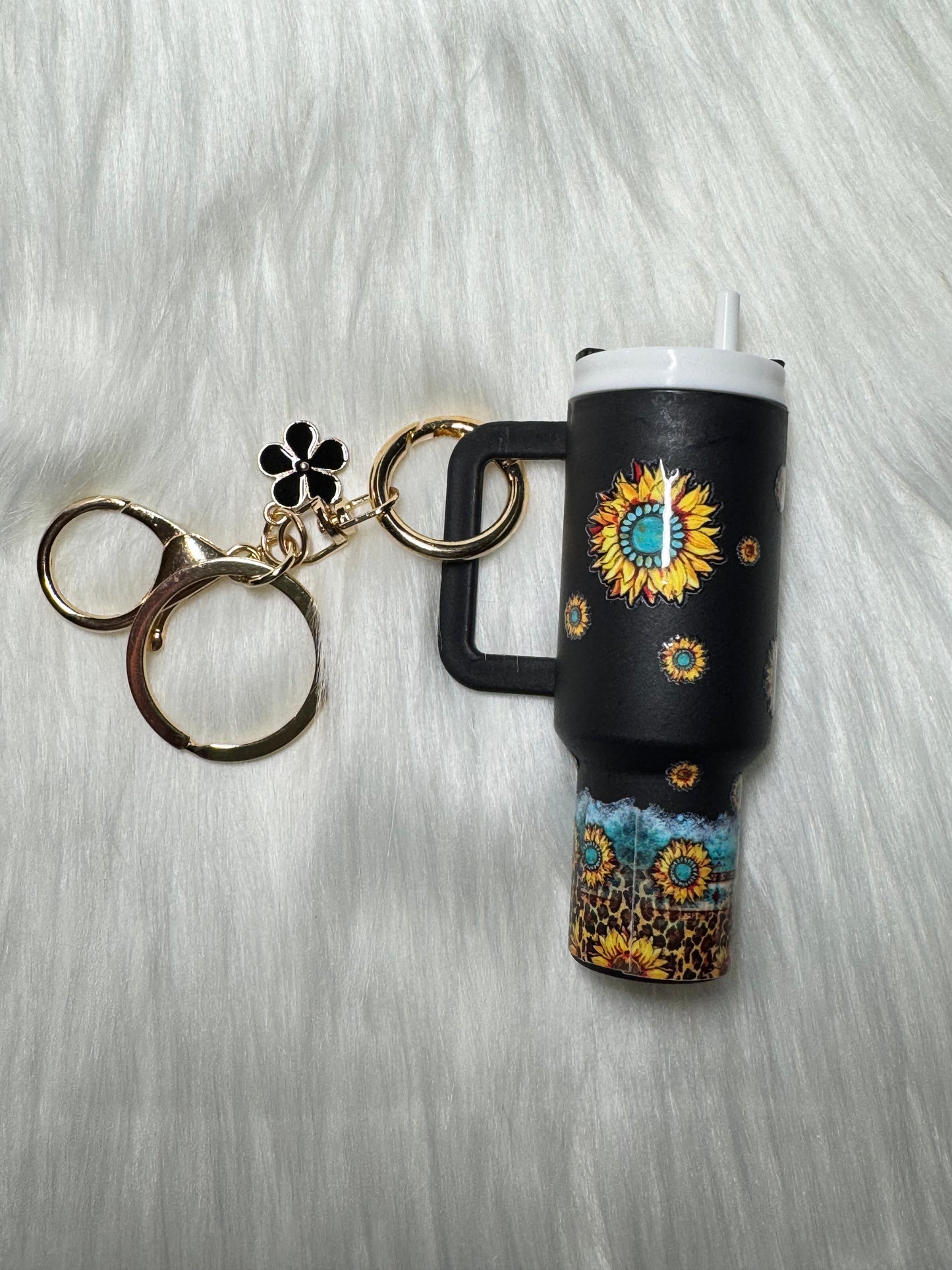 Sunflower Tumbler Charm Keychain 🌻