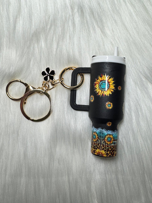 Sunflower Tumbler Charm Keychain 🌻