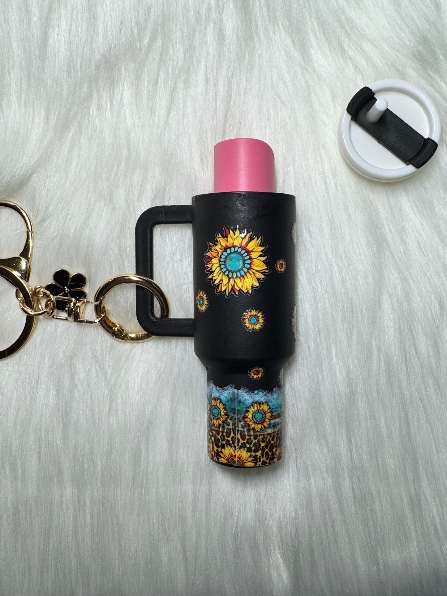 Sunflower Tumbler Charm Keychain 🌻