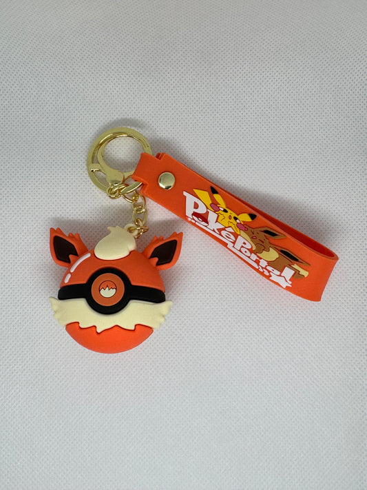 Flame Eevee-Inspired Keychain Charm 🔥