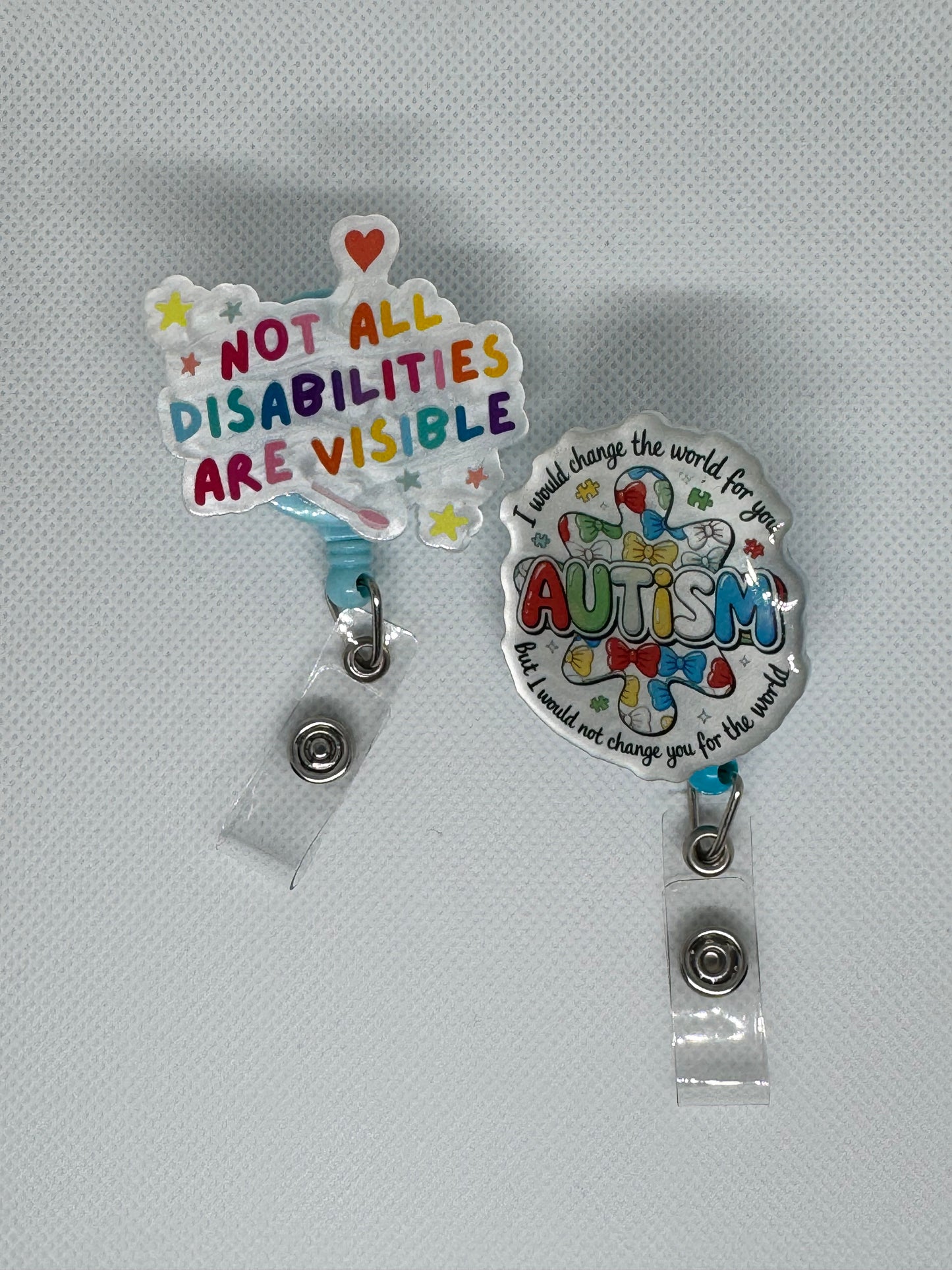 Autism Awareness Badge Reel Set (Pack of 2)
