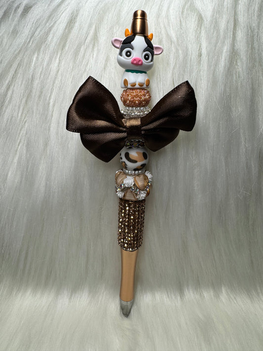 Highland Cow Beaded Pen 🤎🐮